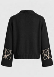 Isay - Gwen Deco Pullover - Black w/Cream