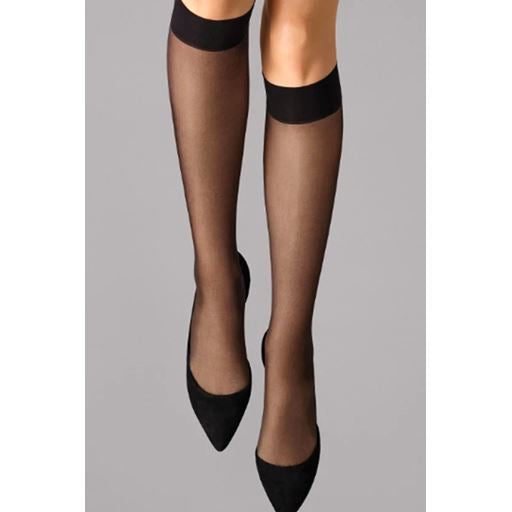 Wolford - Satin Touch 20 knæstrømpe - Admiral/blå