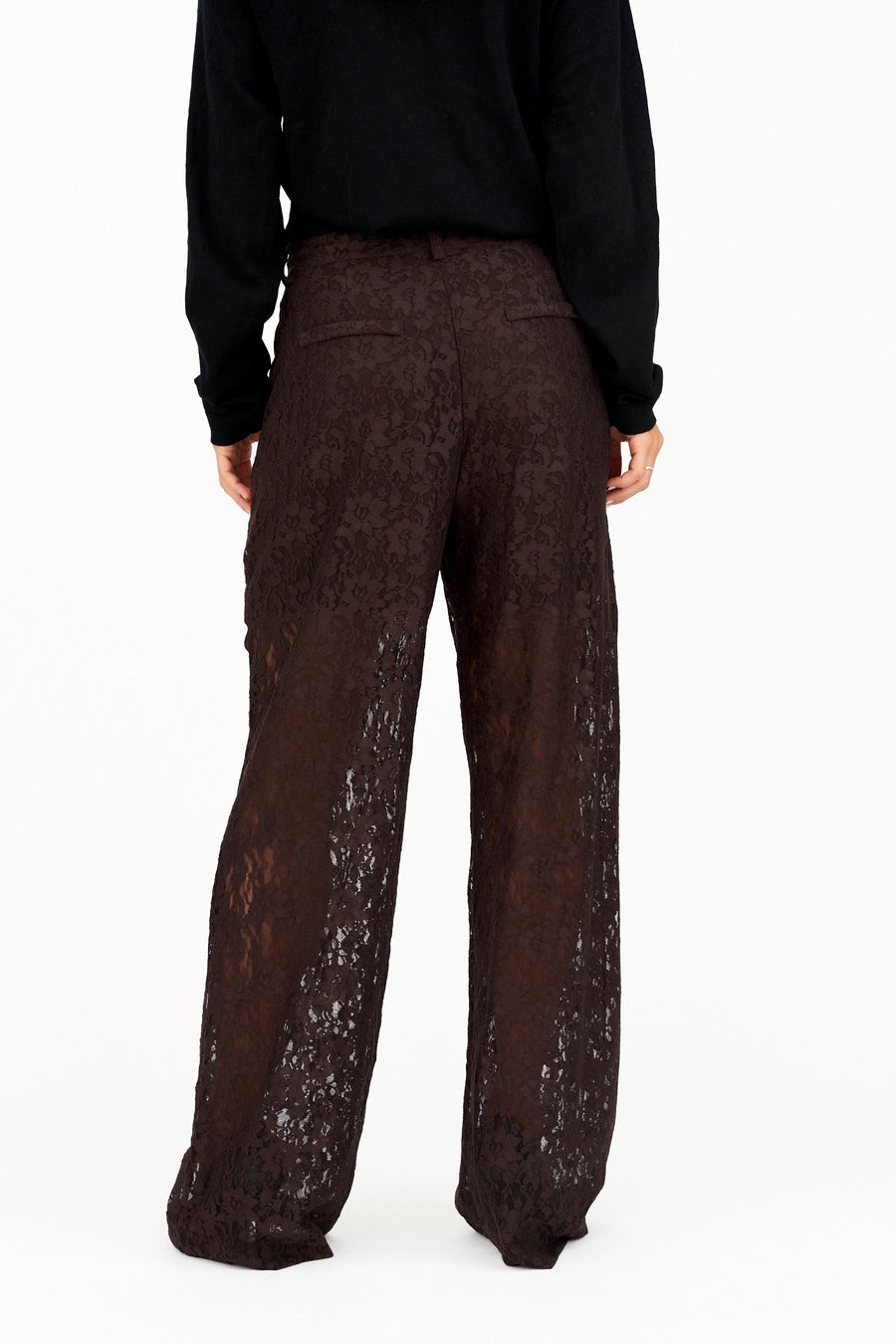 Ivy - Lara Lace Pants - Expresso Brun