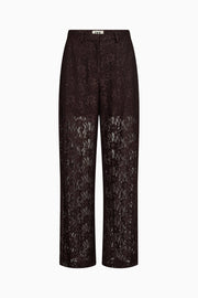 Ivy - Lara Lace Pants - Expresso Brun