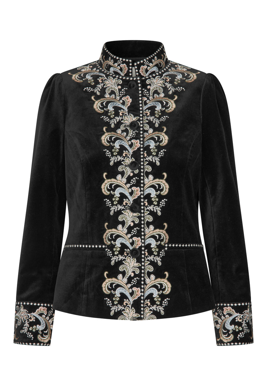 Dea Kudibal - LexiDea - Black Velvet - Jakke med broderi
