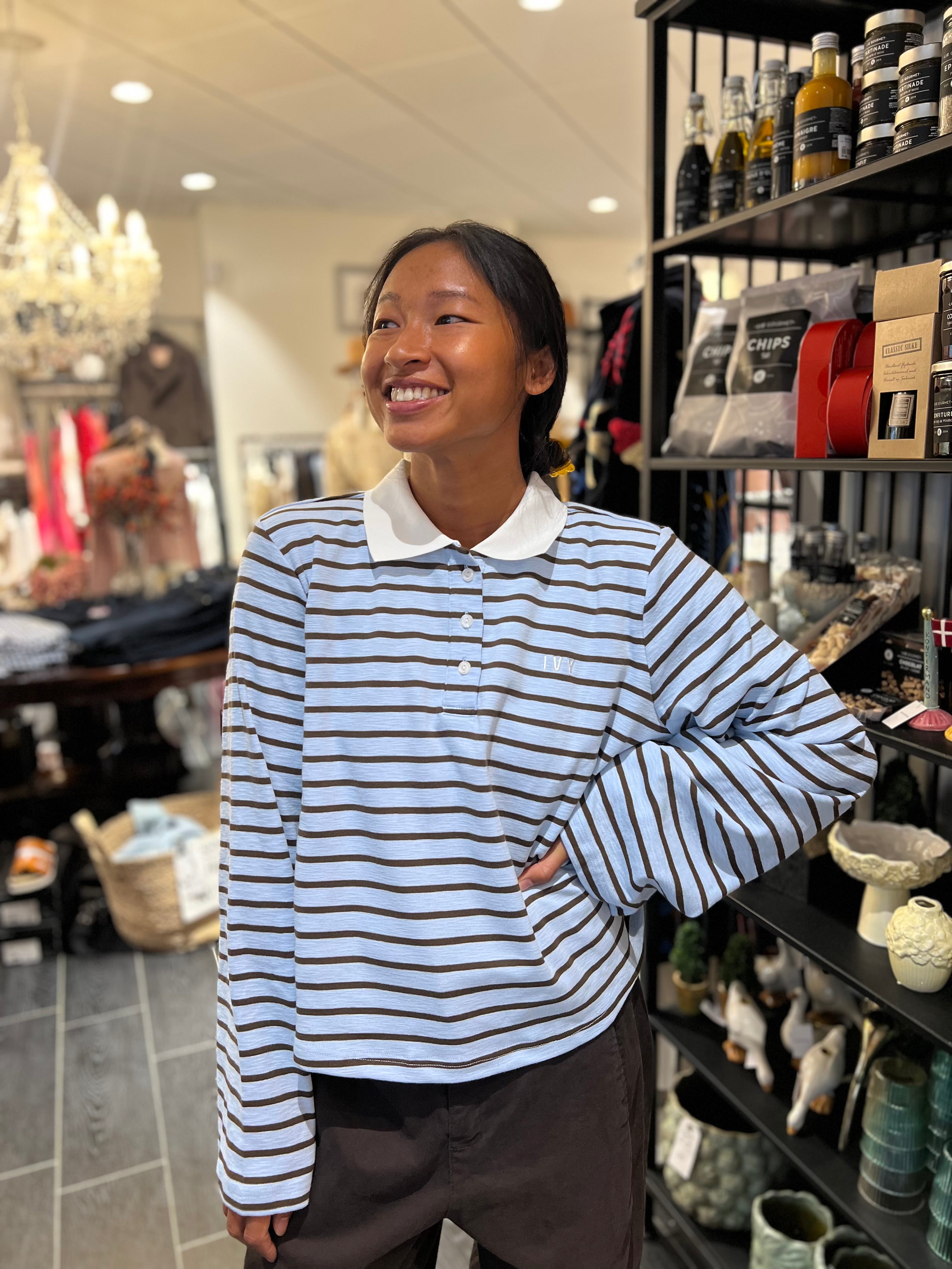 Ivy - Light Stix LS Polo - Light blue stripe