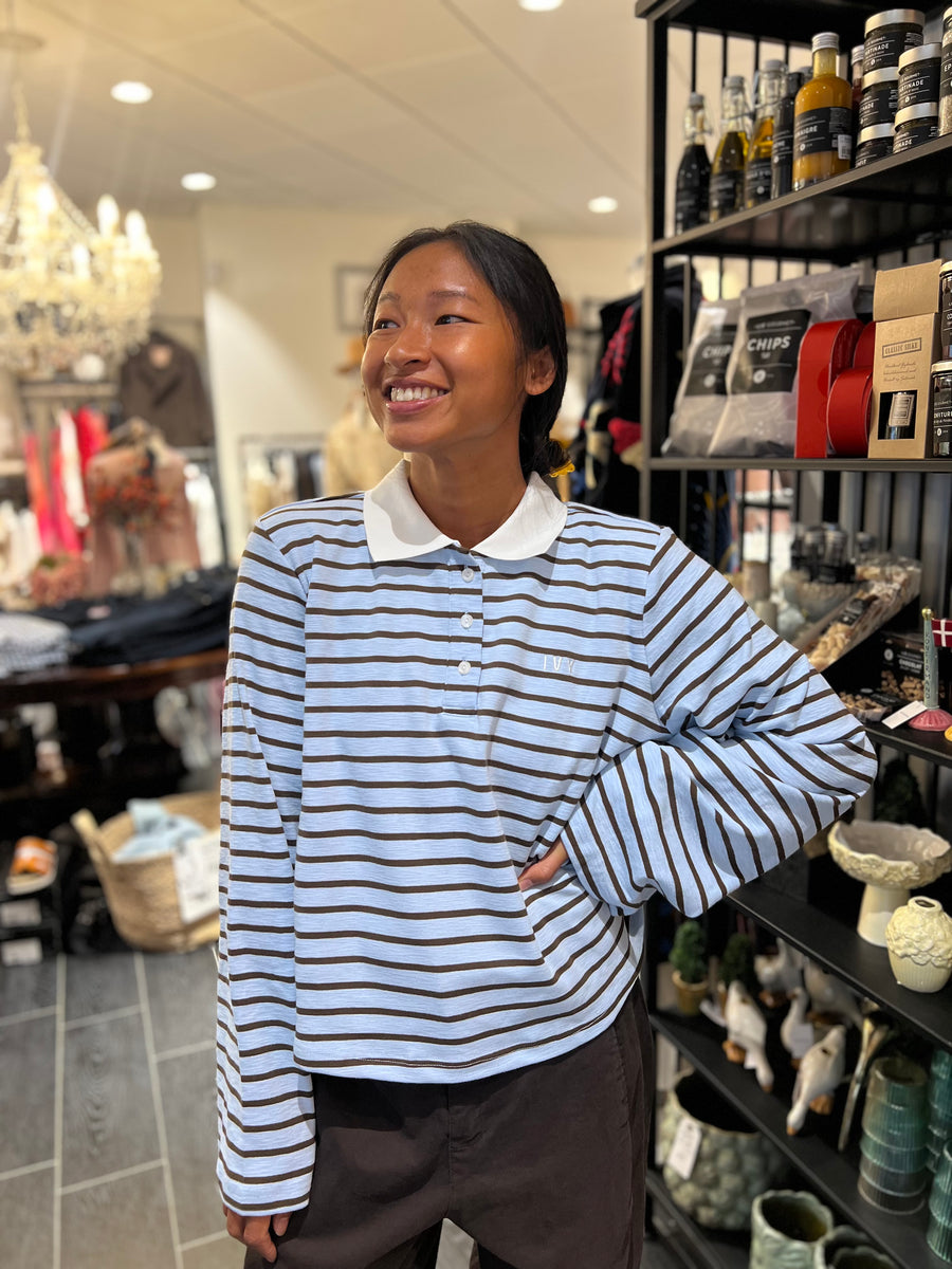 Ivy - Light Stix LS Polo - Light blue stripe