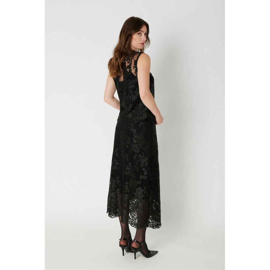 PBO - Ello Lace Long Skirt - Sort