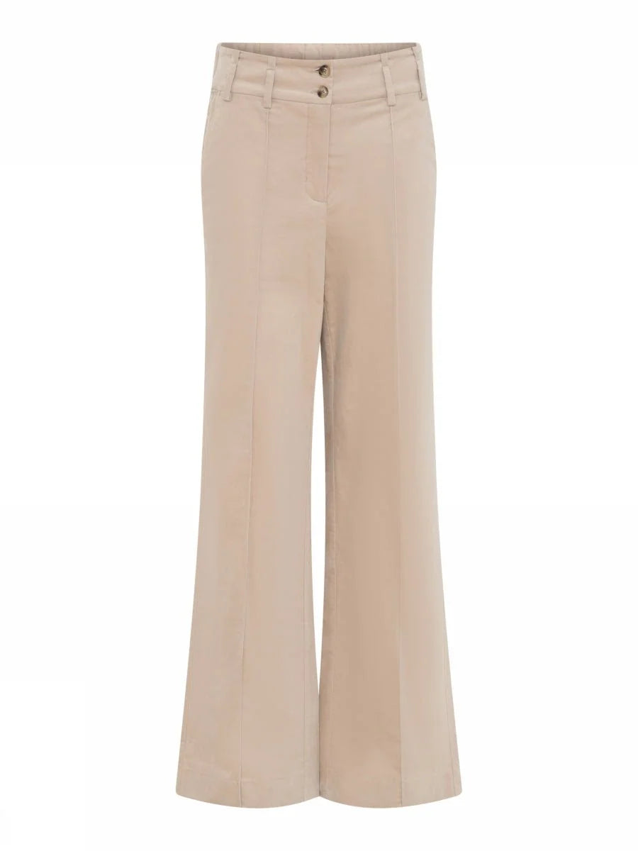 Gustav - Mynte  Wide leg long velour