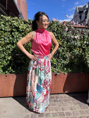 Chalotte Sparre  - Bow Top - Solid Pink