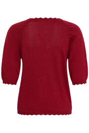 Part Two - Dot pullover - Biking red with lurex