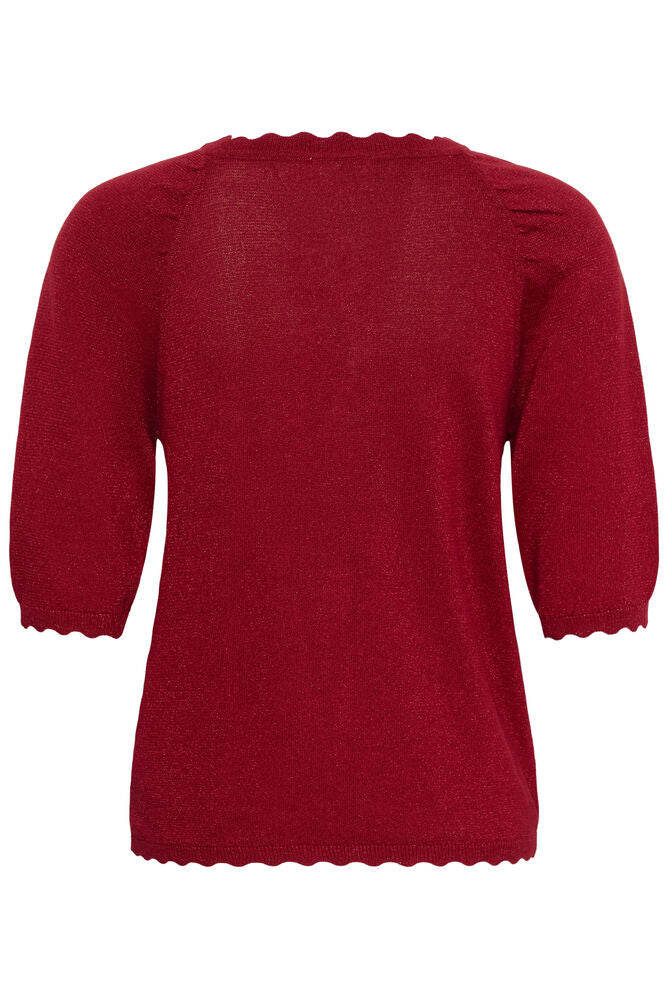 Part Two - Dot pullover - Biking red with lurex