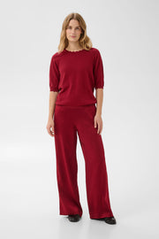 Part Two - Dot pullover - Biking red with lurex