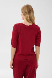 Part Two - Dot pullover - Biking red with lurex