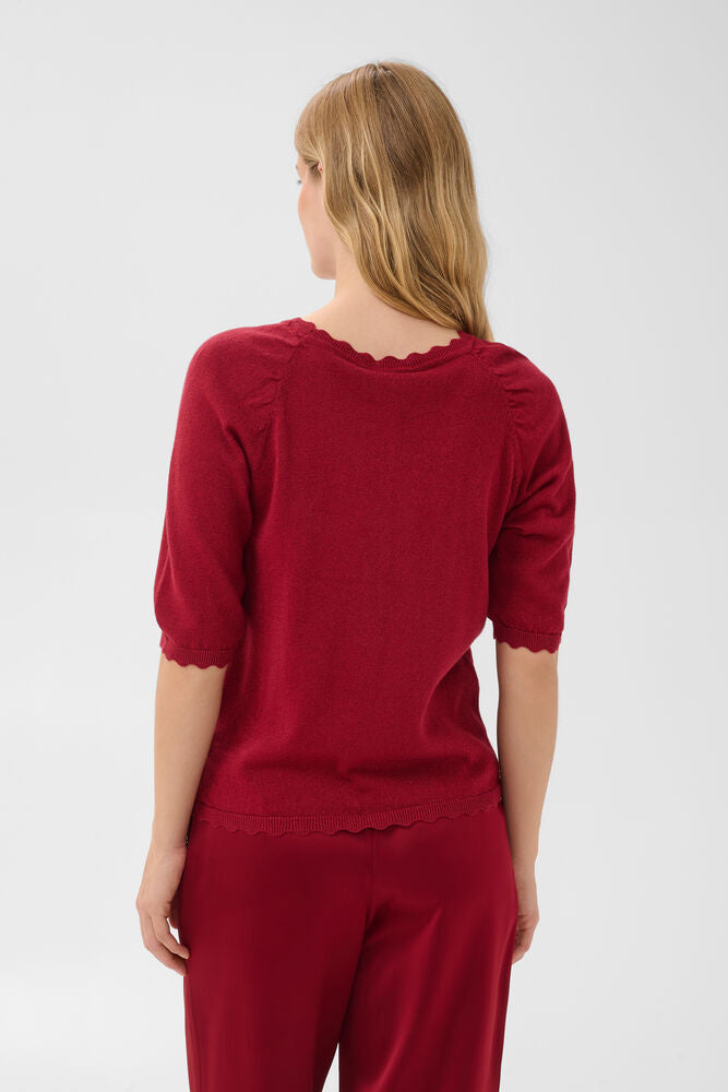 Part Two - Dot pullover - Biking red with lurex