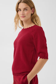Part Two - Dot pullover - Biking red with lurex