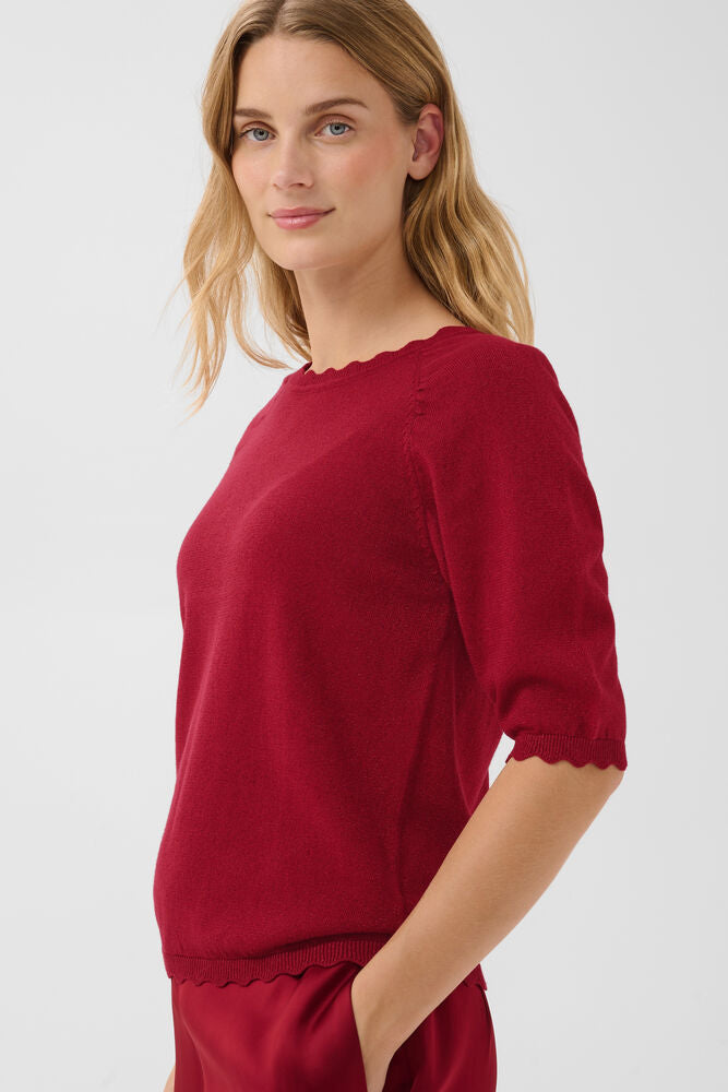 Part Two - Dot pullover - Biking red with lurex