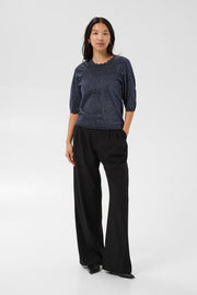 Part Two - Dot pullover - Navy with lurex