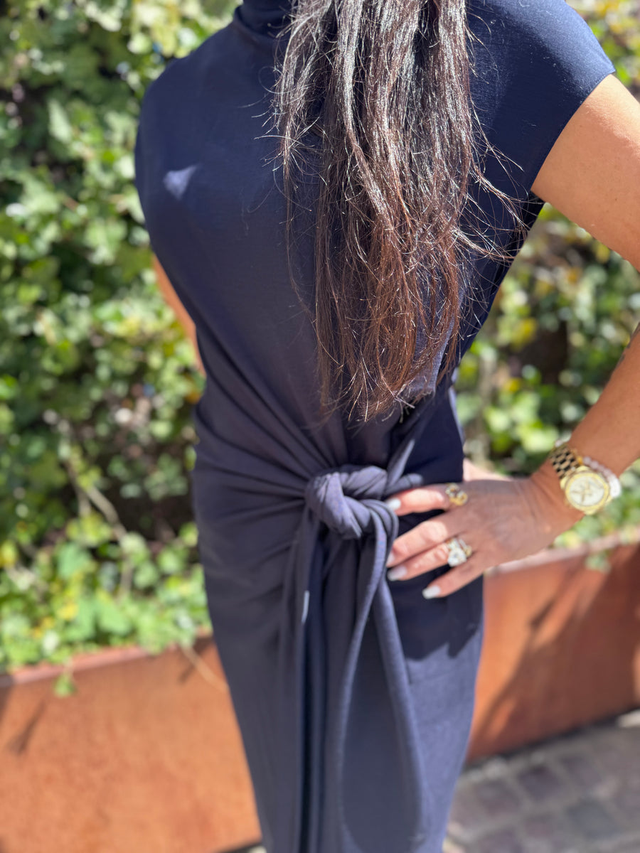 Rich and Royal - Midi Dress - Marine blå
