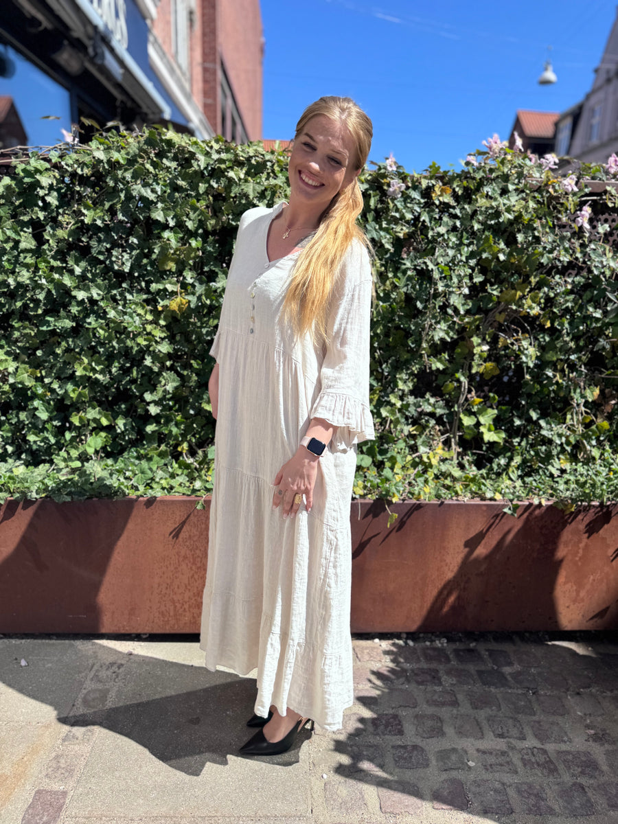 Live - Sorbet - Fontanelle long dress - Sand