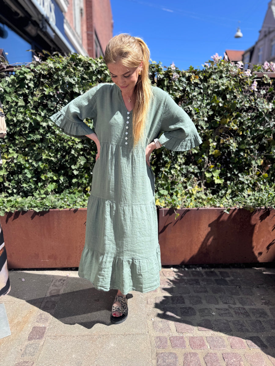 Live - Sorbet - Fontanelle long dress - Olive