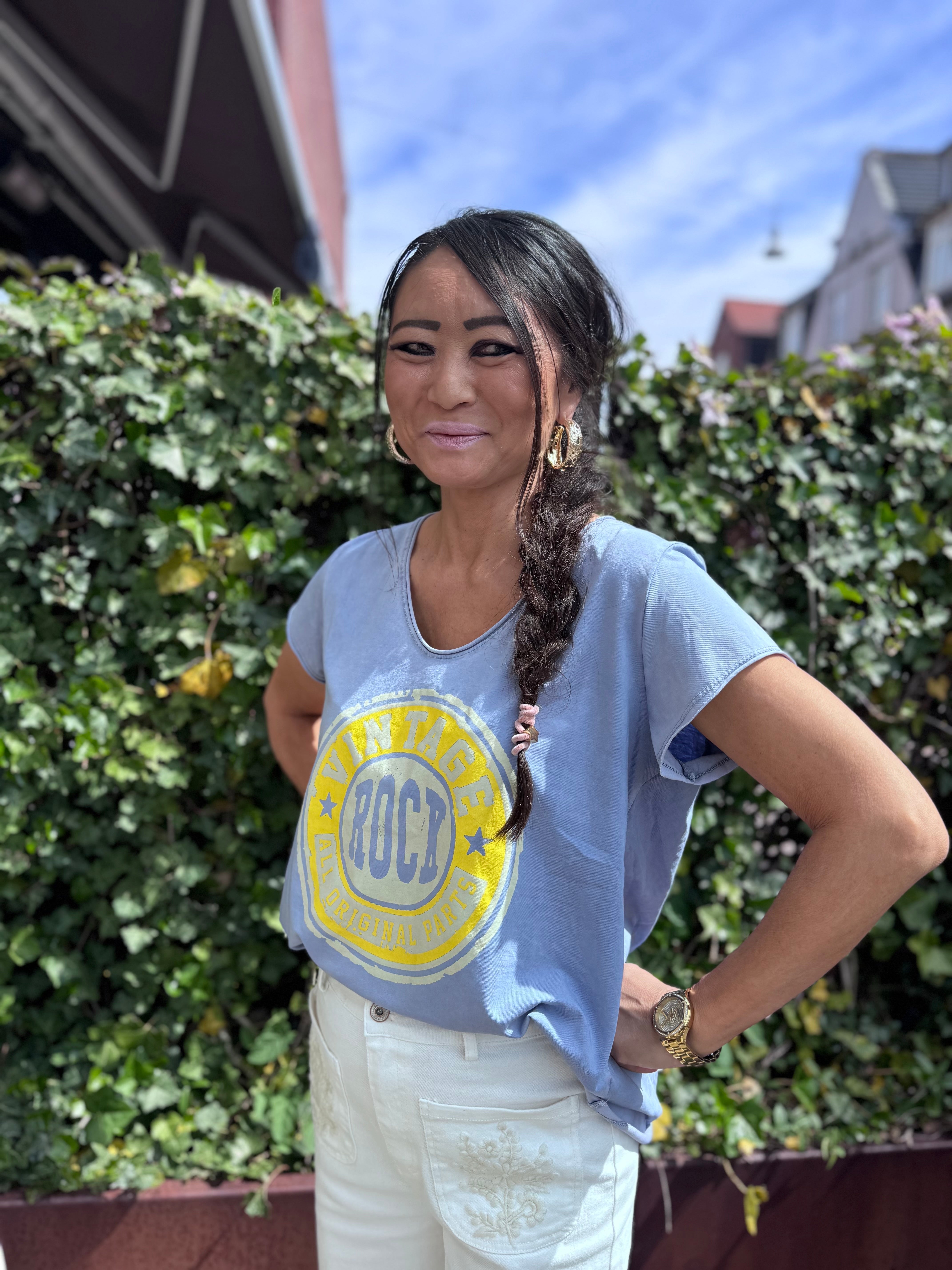 CostaMani - Vintage tee - blå
