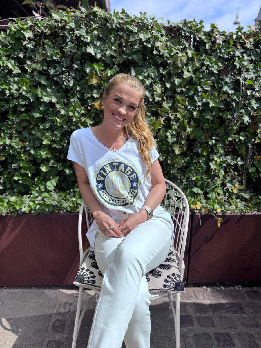 CostaMani - Vintage tee - hvid