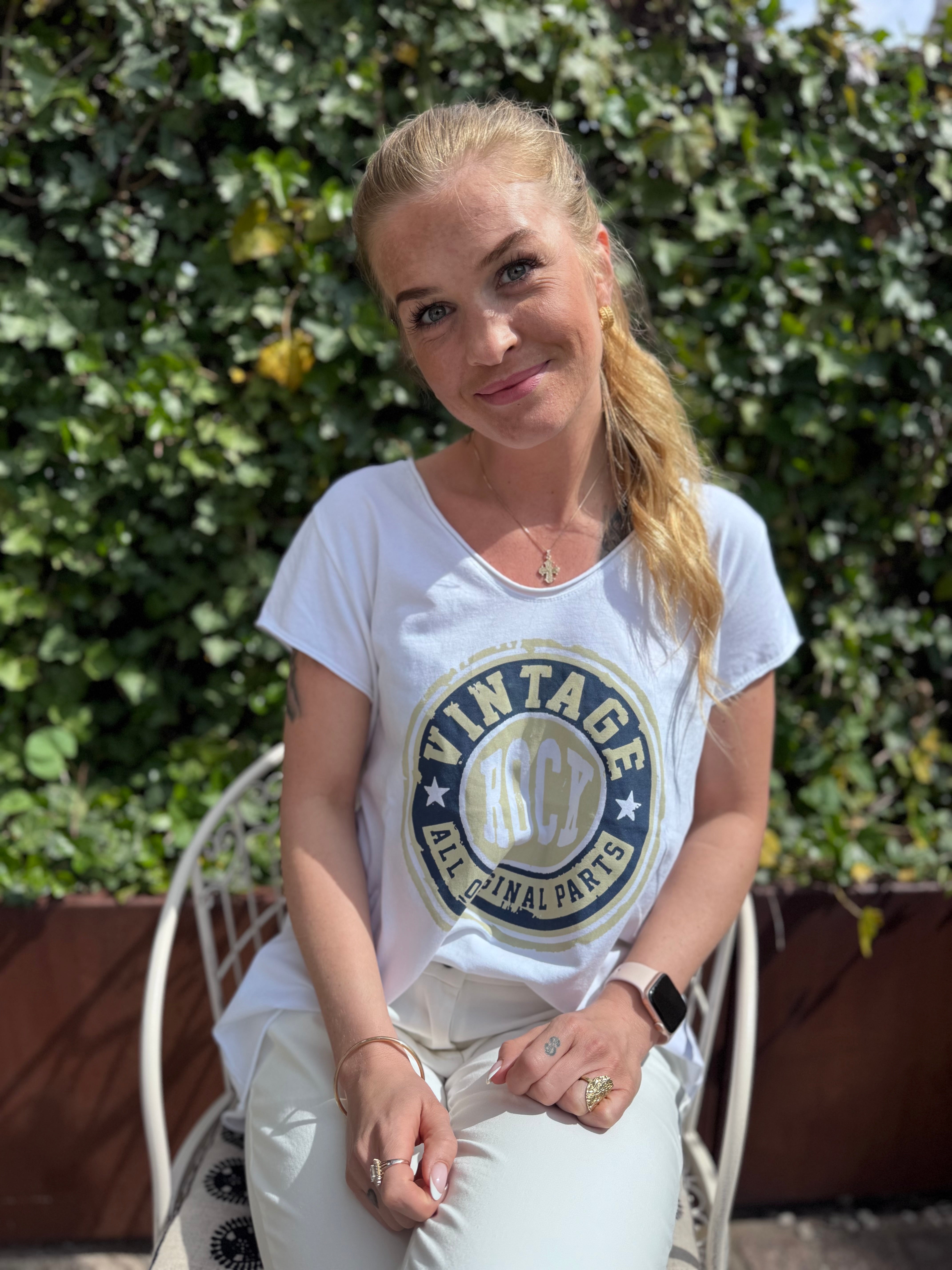 CostaMani - Vintage tee - hvid