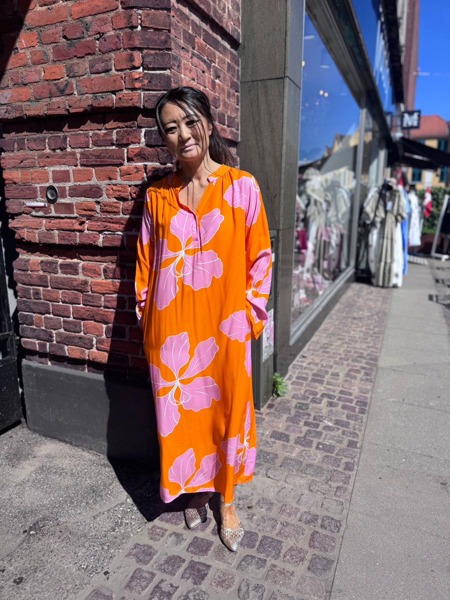 Boho love kjole - orange pink