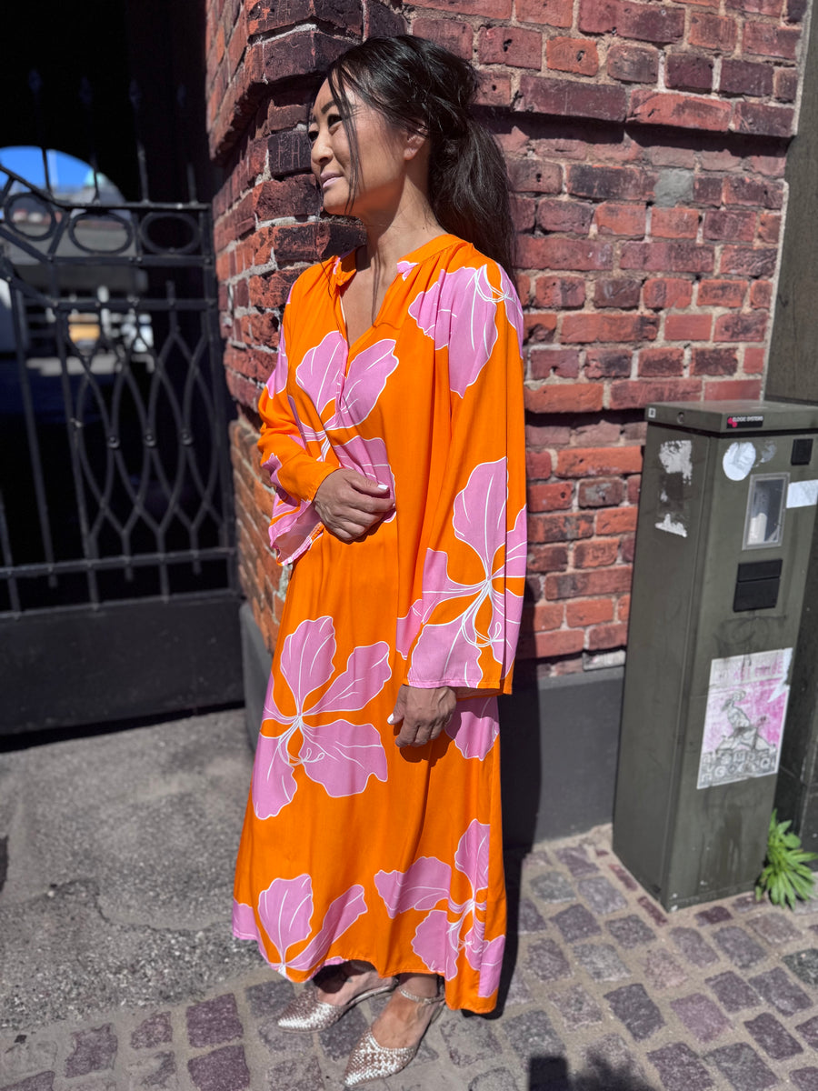Boho love kjole - orange pink