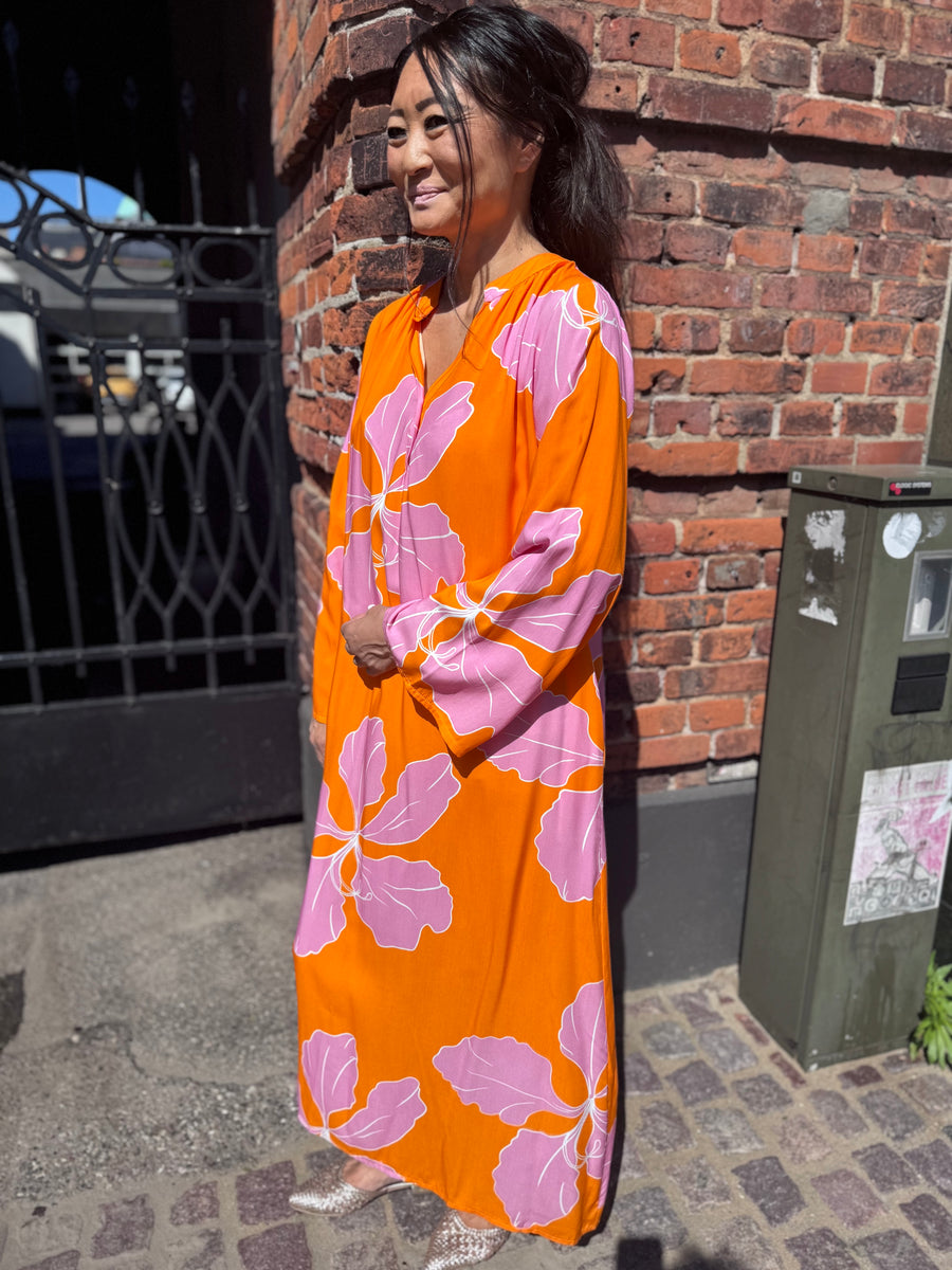 Boho love kjole - orange pink