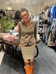 Isay - Oda Blazer - N60 Brown Herringbone