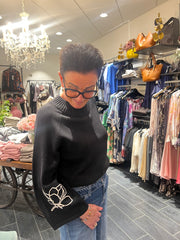 Isay - Gwen Deco Pullover - Black w/Cream