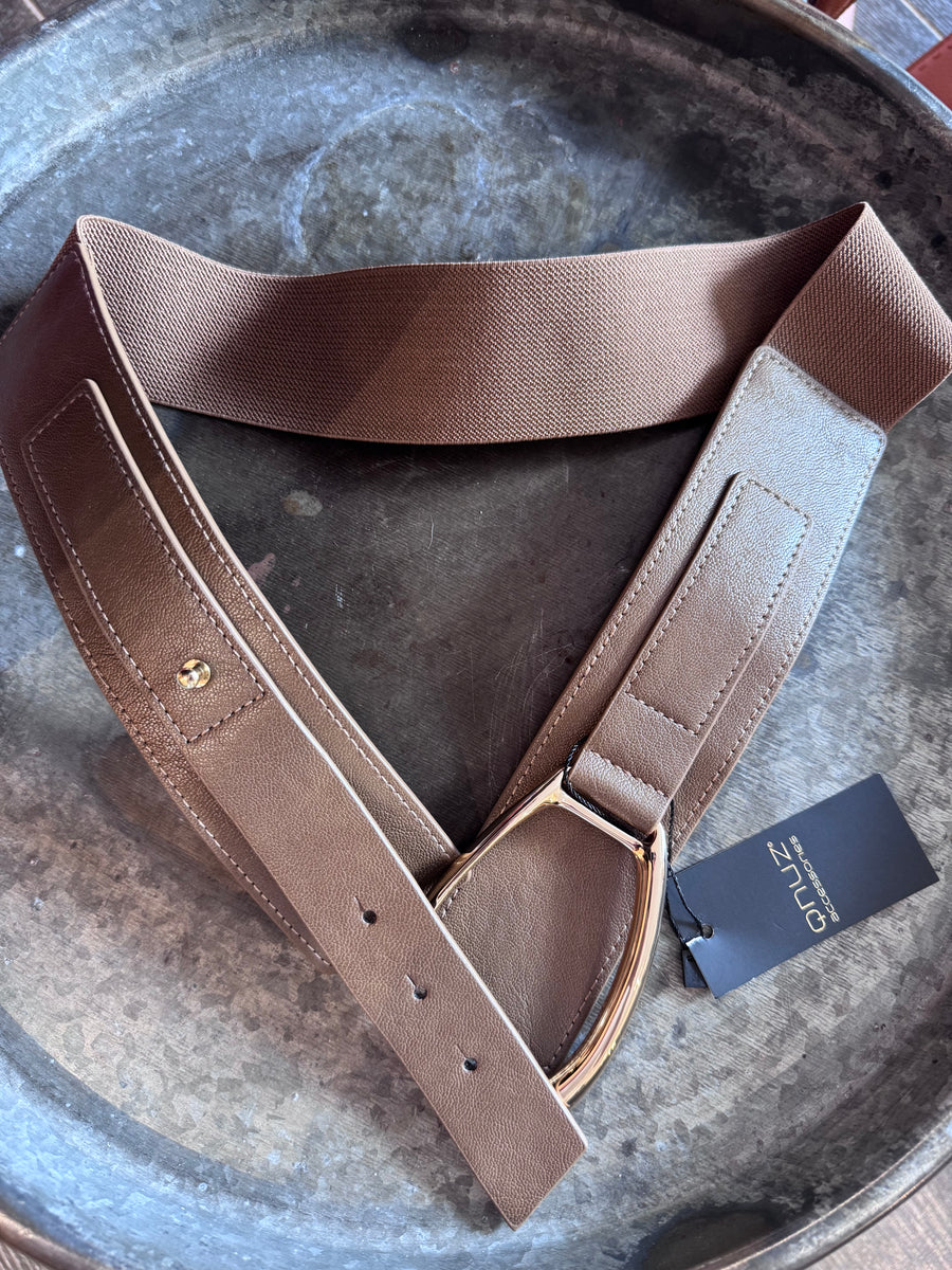 Qnuz - Elastic belt - Marron