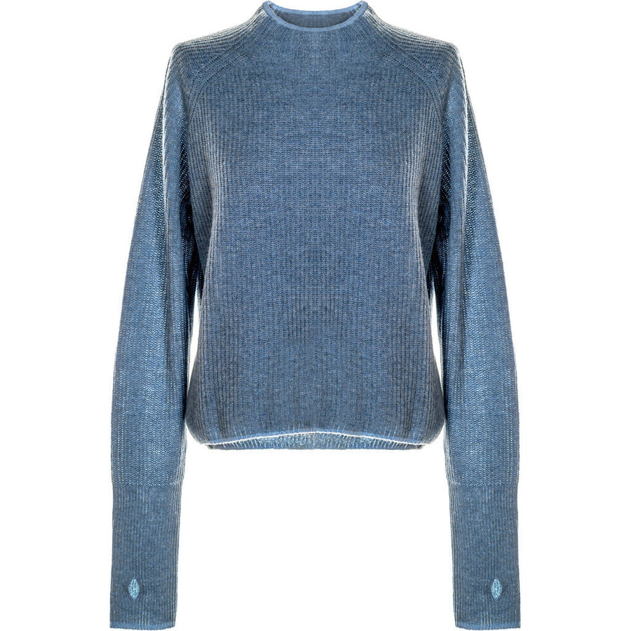 Hést - Eli rib sweater - Blue Melange