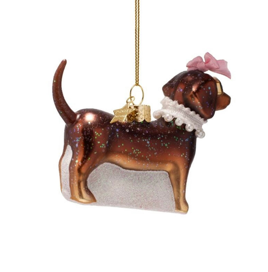 Vondels - Brun hund med perler