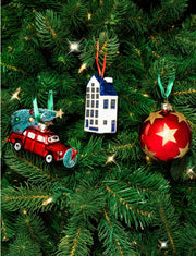 Vondels - rød bil med juletræ