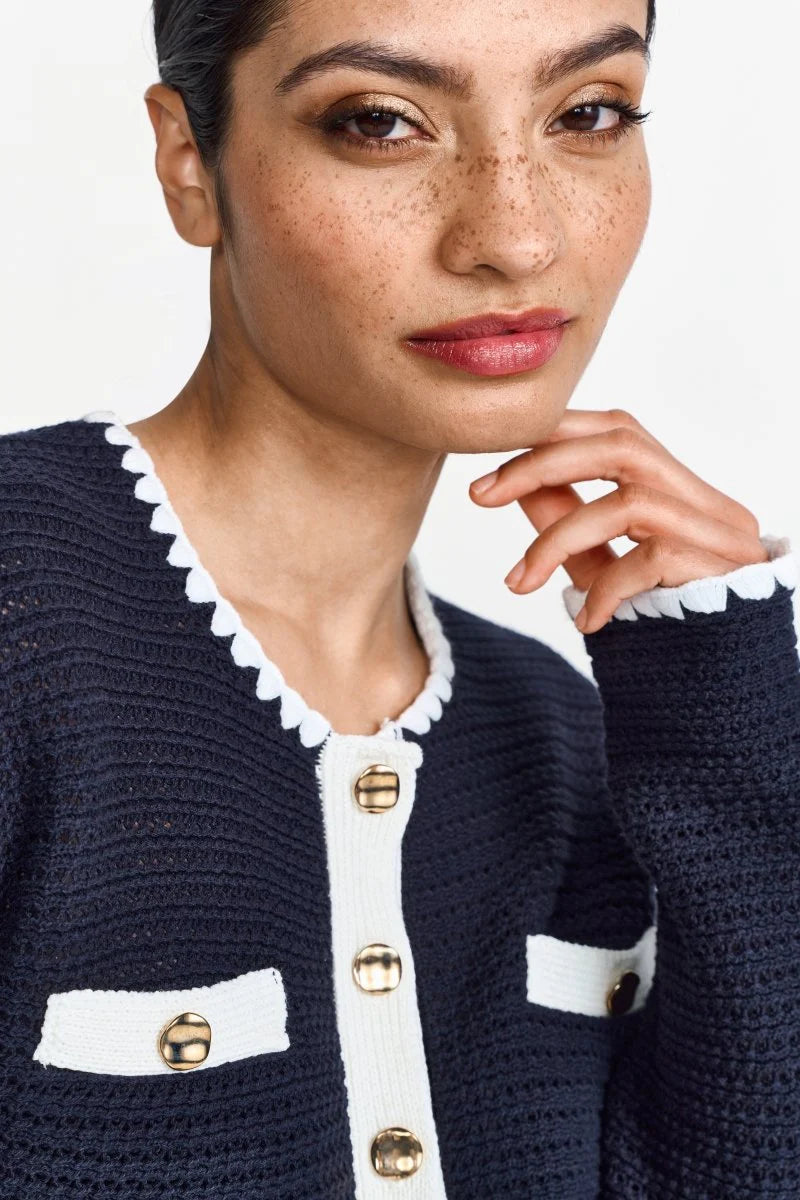 Rich & Royal - Knit jacket - midnight blue