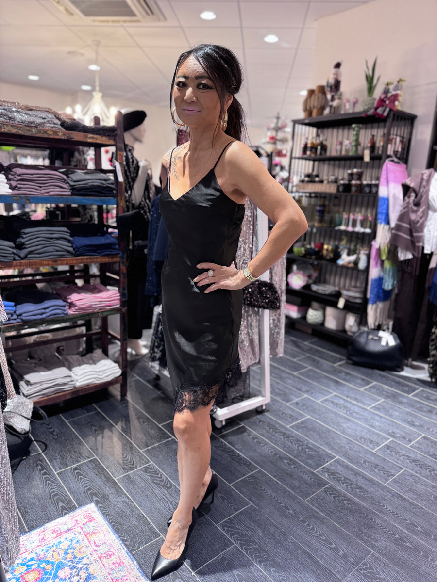 Lecoco - Liliana chemise kjole - Sort