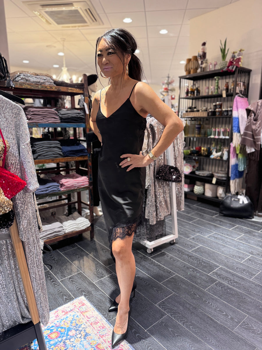 Lecoco - Liliana chemise kjole - Sort