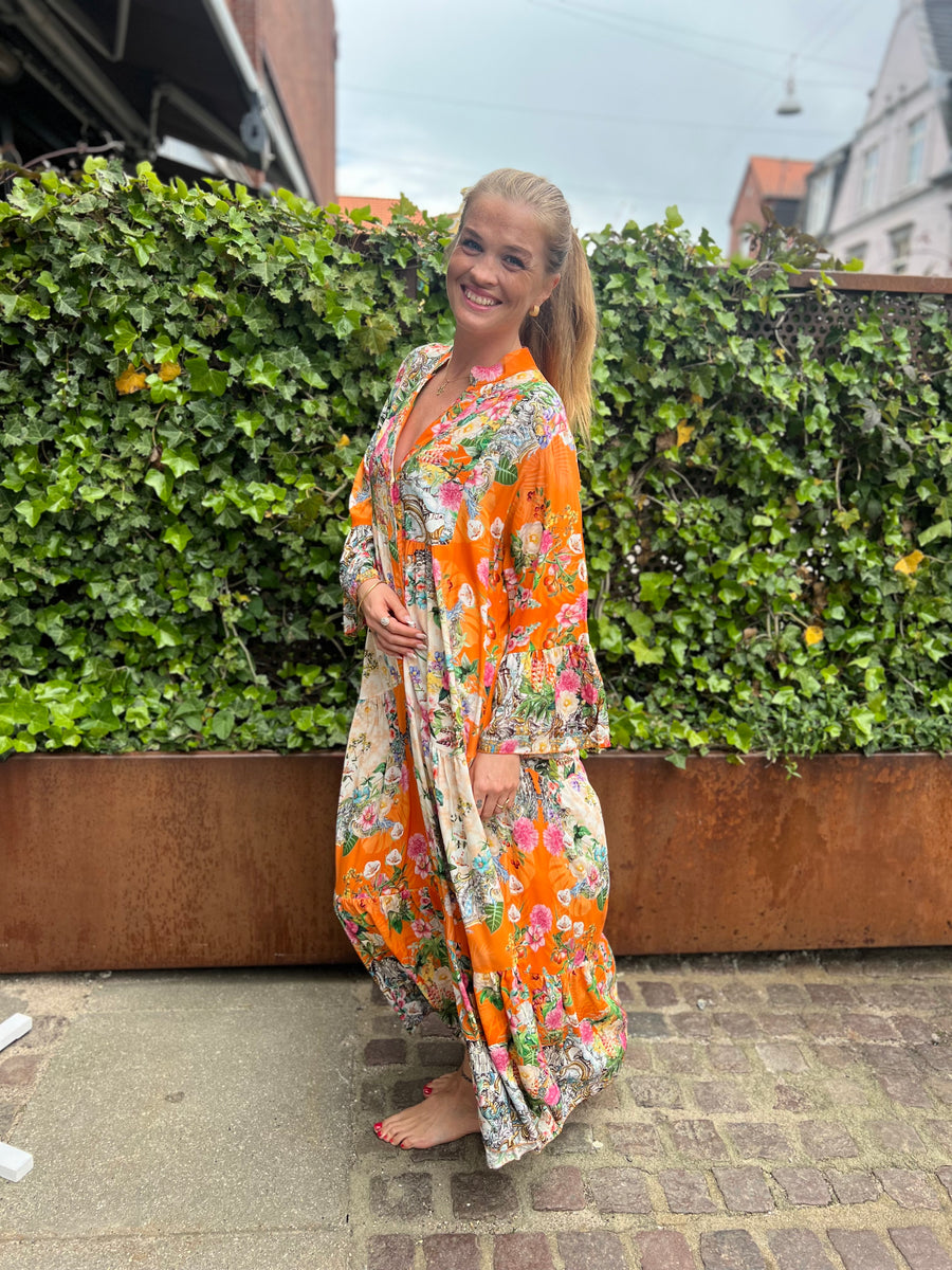Qnuz - Mix dress - Orange