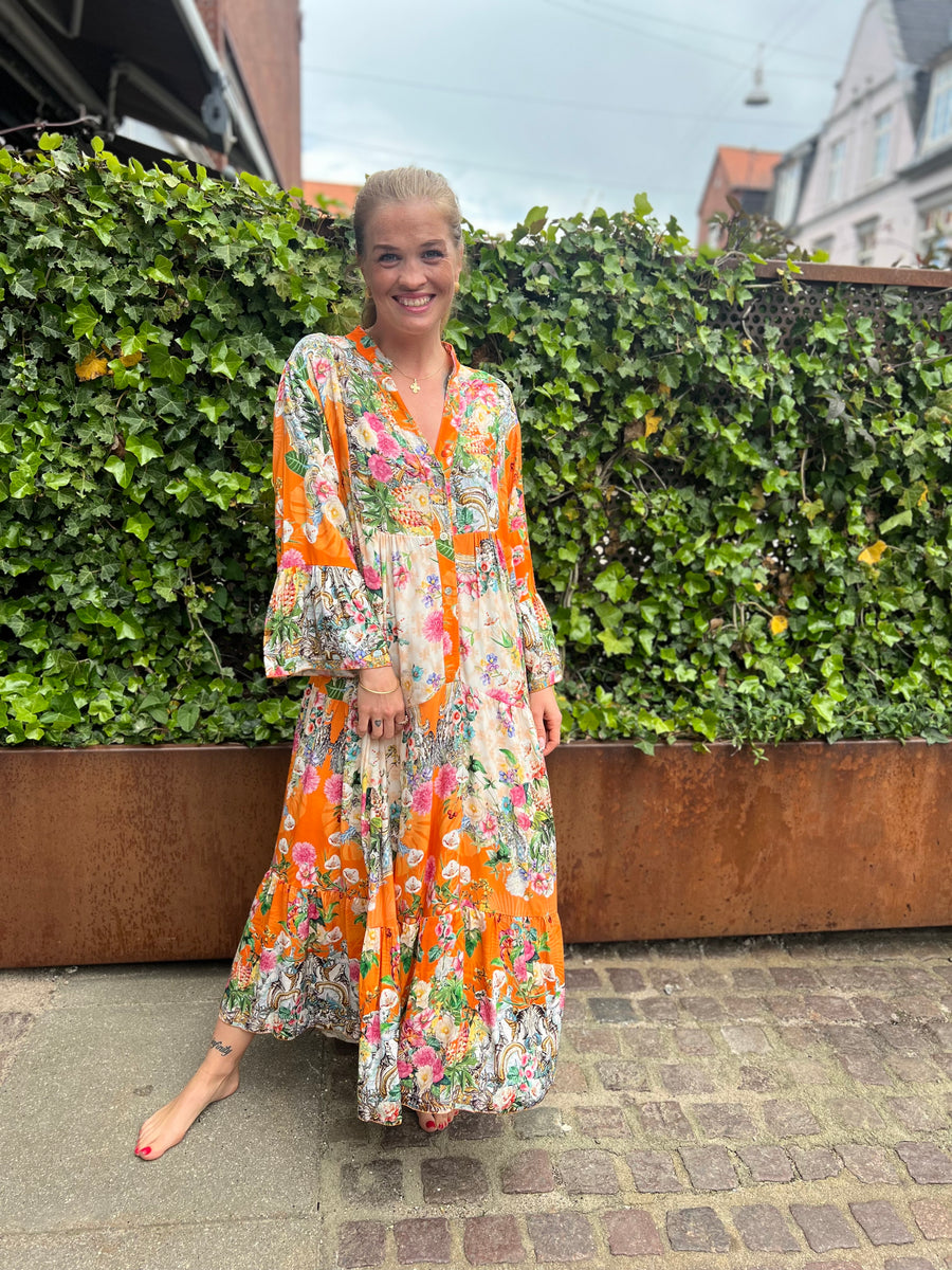 Qnuz - Mix dress - Orange