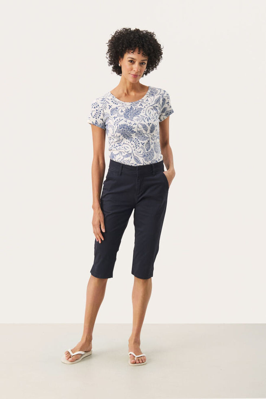 Part Two - Renata Pirate Capri - Dark navy
