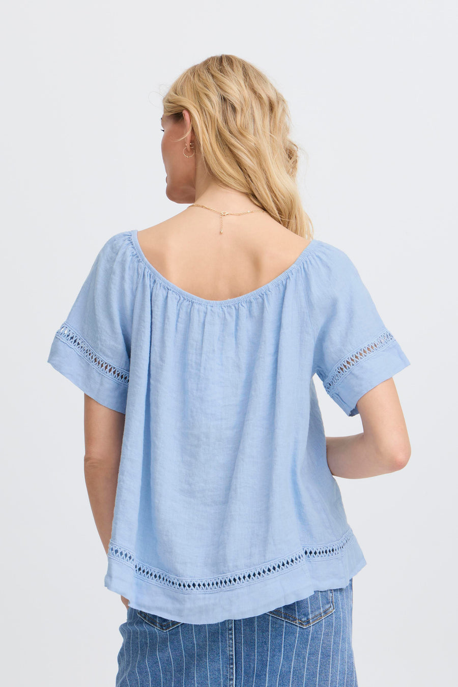Sorbet - Fontanelle bluse  - lys blå