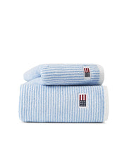 Lexington - White/bue stribe Towel - 50x70