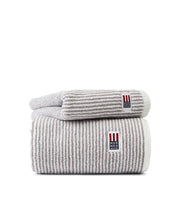 Lexington - White/grey stribe Towel - 50x70