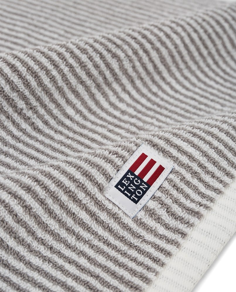 Lexington - White/grey stribe Towel - 50x70