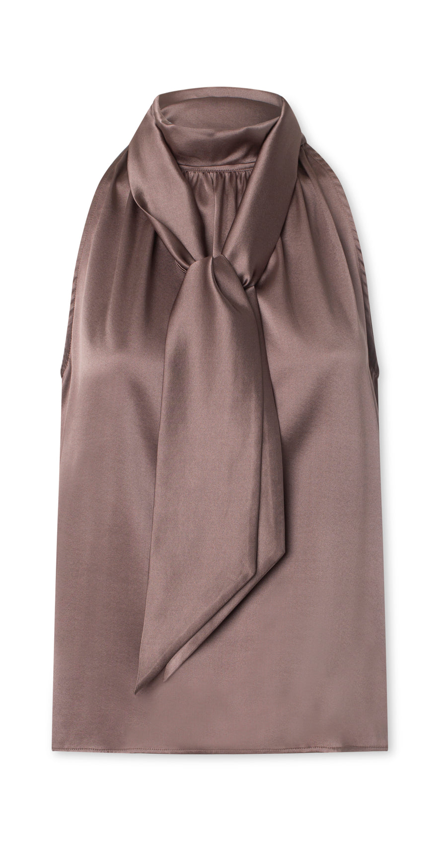 Charlotte Sparre - Solid Bow top - Dark Taupe