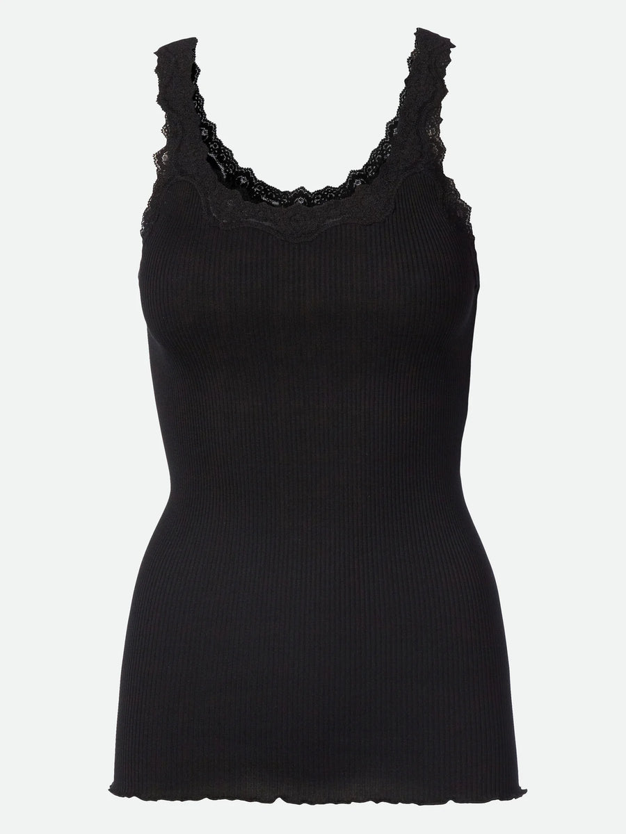 Babette silk deep back - black