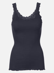 Babette silk deep back - Navy