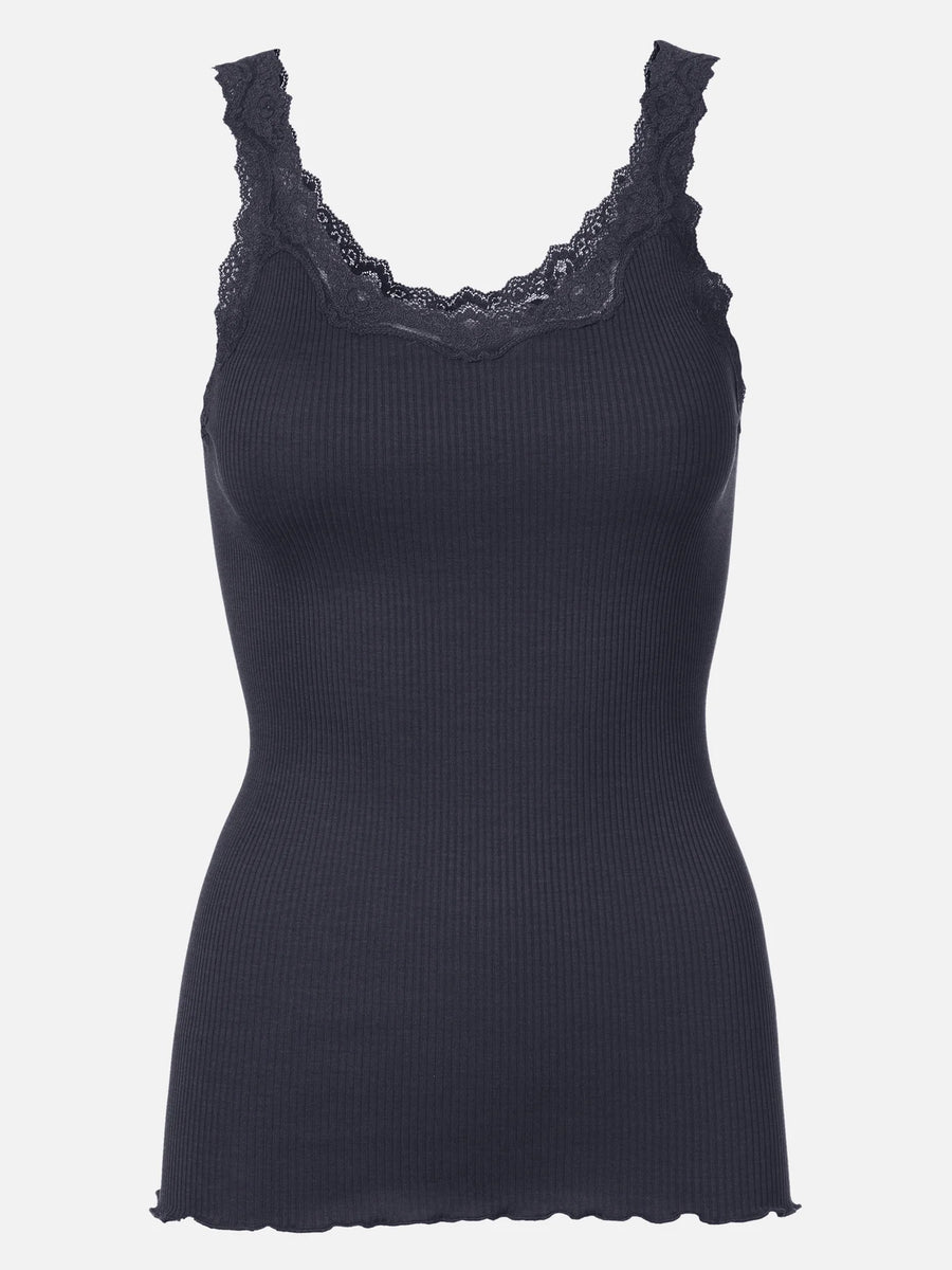 Babette silk deep back - Navy