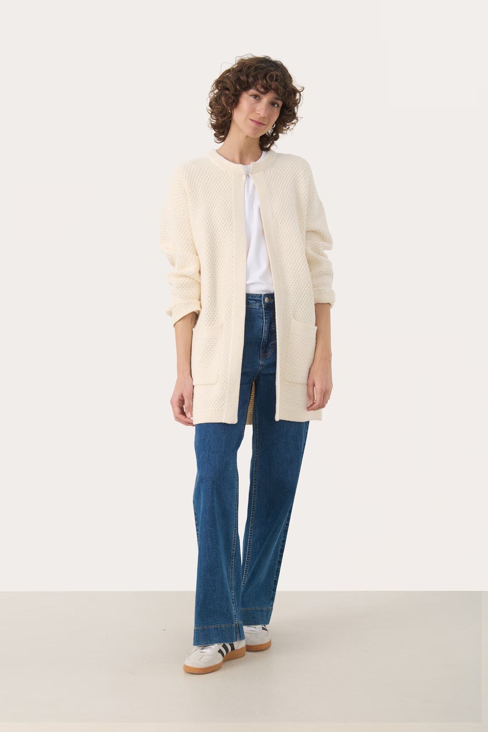 Part Two - Niya cardigan - Rå hvid