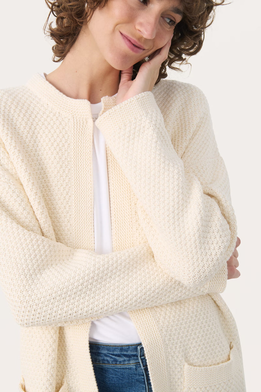 Part Two - Niya cardigan - Rå hvid