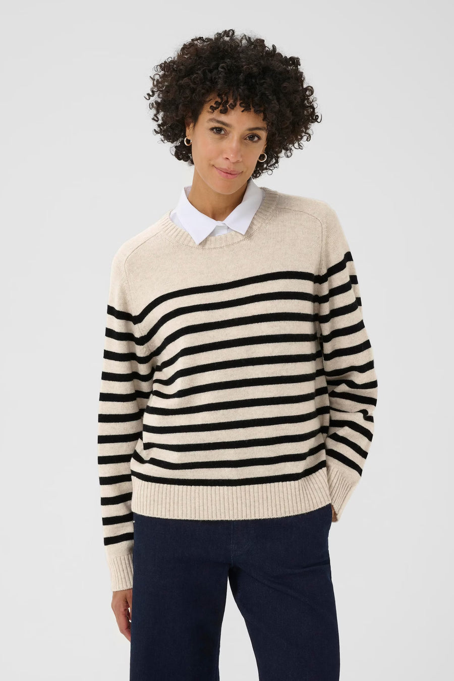 Part Two - Niaka pullover - Sort/hvid